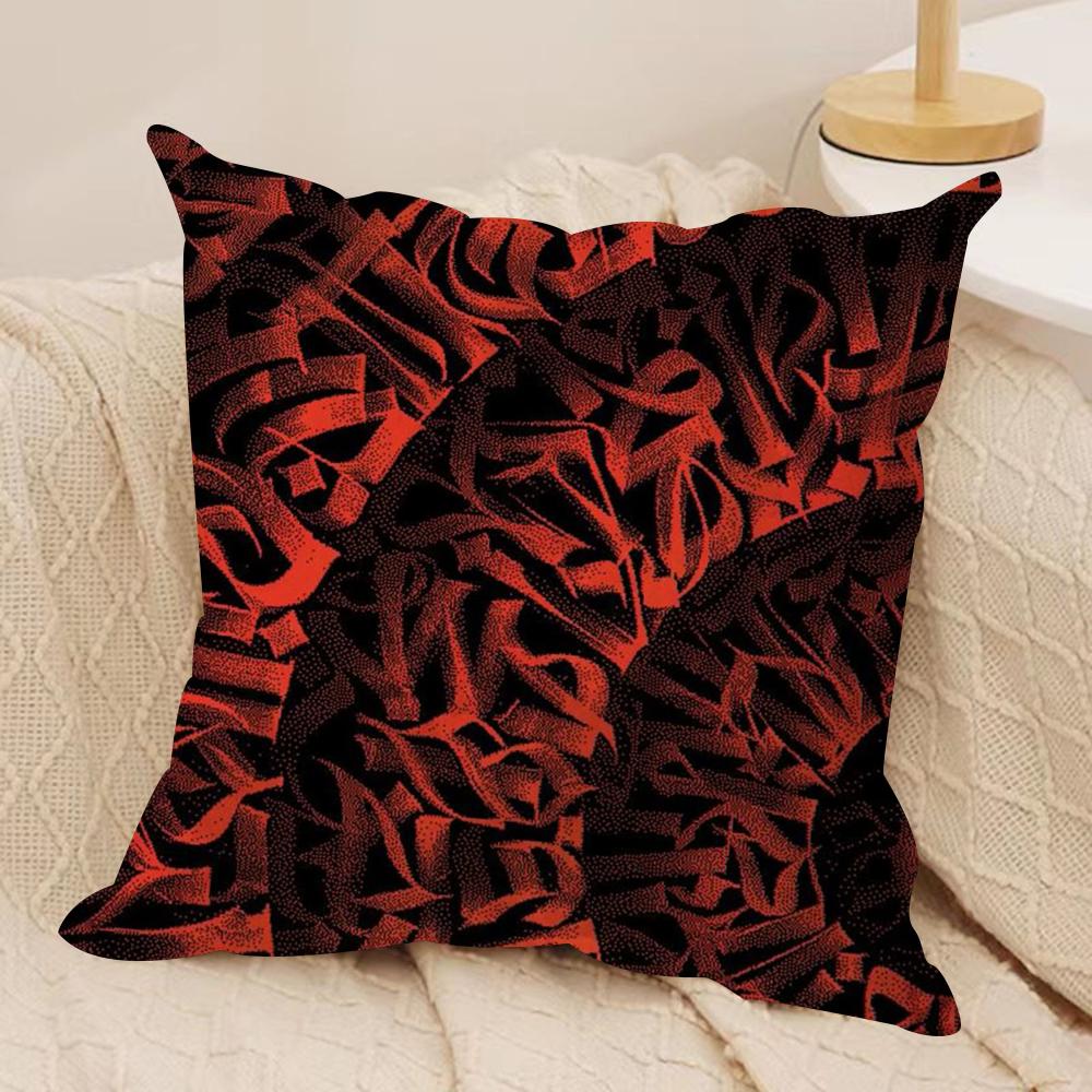 P-Pokras L-Lampas Art Cushion Cover Silky Short Plush Double-Sided Printed Pillow Case for Sofa All Seasons Home Decor Gift