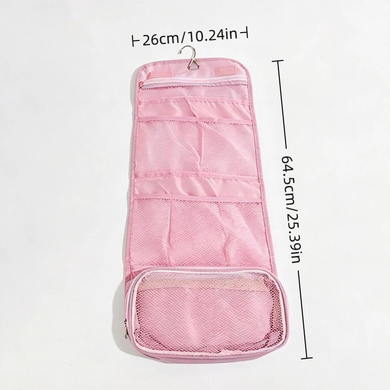 Portable Toiletry Washbag with Hanging Hook Large Capacity Travel Makeup Case Waterproof Women Bathroom Cosmetic Storage Bag
