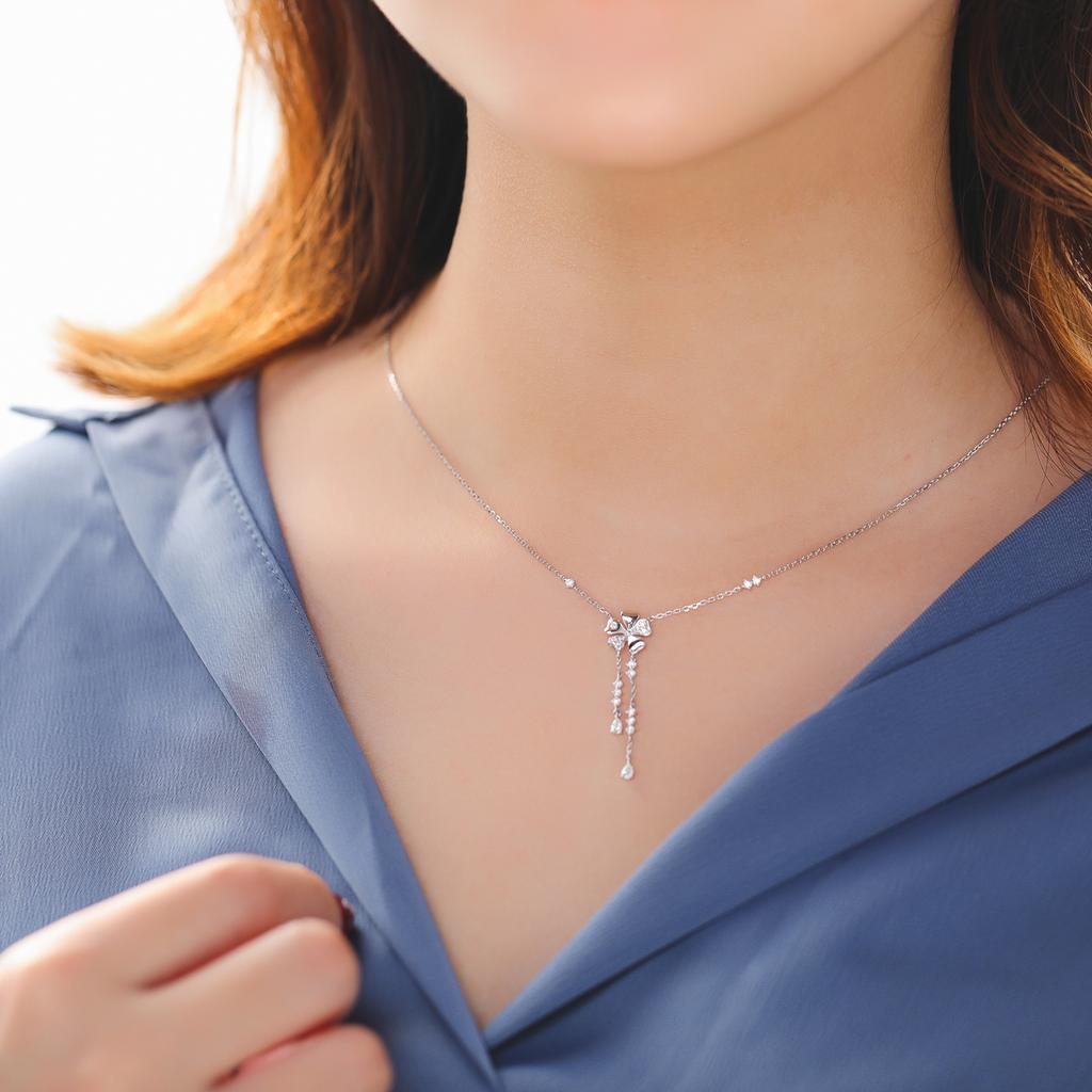 Cloud Necklace Umbrella Pendant Water Drop Fringe Accessories Diamond Versatile