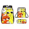 Incredibox Cartoon Pattern Backpack Shoulder Bag Pencil Case Three Set Piece
