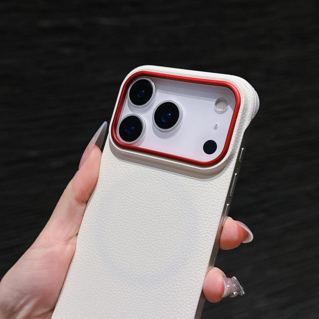 Frameless Leather Drop-proof MagSafe Case for iPhone 17/17 Pro Max - Nude Feel