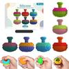 4/6 Peças/Conjunto Alívio de Estresse Brinquedo Rocker para Polegar Silicone Texturizado Rocker Pressionar Apertar Brinquedo Sensorial Auxílio de Foco Descompressão Fidget Brinquedo de Mesa