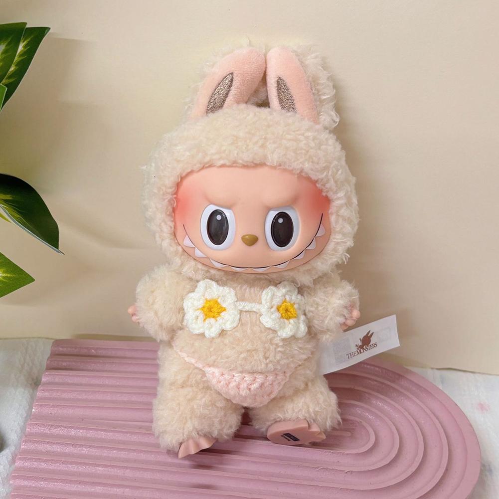 For 17cm Labubu Doll Clothes Fashion Clothes Swimwear Clothes Color Match Bikini Dolls Accessories Cute Decoration Little Cloths