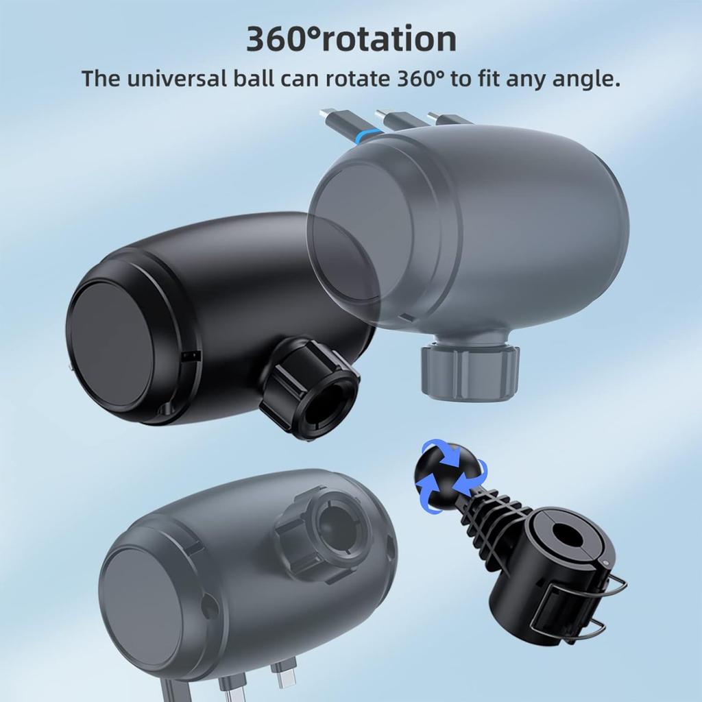 Multi Retractable Car Charging Station Box, 3 in 1 Headrest Fast Power Charging Dock Cord USB Type C Fits iPhone 16/15/14/iPad/Android/Samsung|Uber