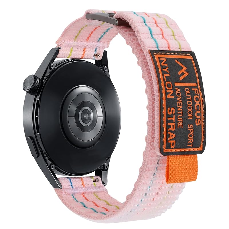 

[SQHYWJ] watch band 20mm 22mm Nylon leather watch strap 20mm 22mm comfortable Elastic belt steplessly adjustable replacement belt sports loop
