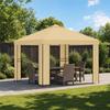 Gazebo 3 X 3 M Cream Polyester and Steel 190 Gsm
