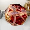 Demon Hunter Print Automatic Umbrella, 8 Rib Iron Frame, Plastic Handle, Suitable for Outdoor Travel &Daily , Ideal Gift