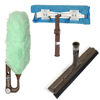 Azuma Industries Cleaning Head Set Pieces Glass Wiper Dust Remover Wiping Wiper LL596 Replacement Heads for Window Dust Secure Connection High-Reach