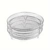 1pc Air Fryer Accessories, Round Air Fryer Rack, Multi-purpose Air Fryer Accessories, Steam Rack, Stainless Steel Stackable Rack, Dehydrator