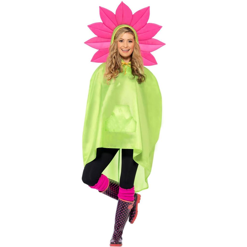 Smiffys Unisex Adult Flower Party Poncho