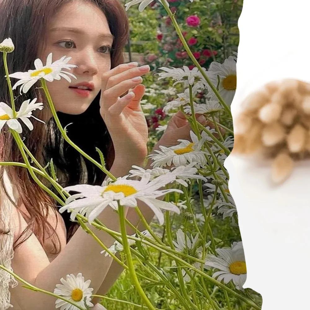 Korean Celebrity Lee Sung Kyung Pillow Case Square Pillow Bedroom Sofa Leisure Comfort Cushion Living Room Home Decoration 40X40