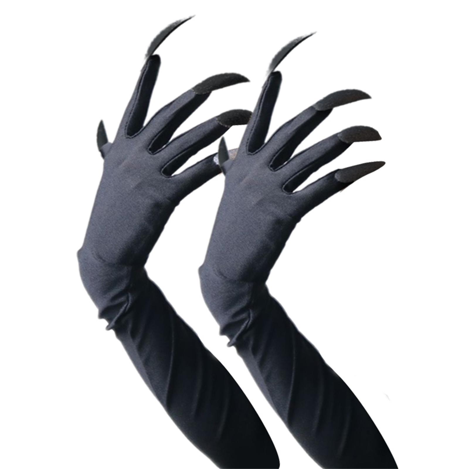 

Панк Рукавички з Довгими Нігтями Темна Серія Косплей Рукавички Еластичні та Дихаючі Для Хелловін Вечірок Костюмні Аксесуари 12