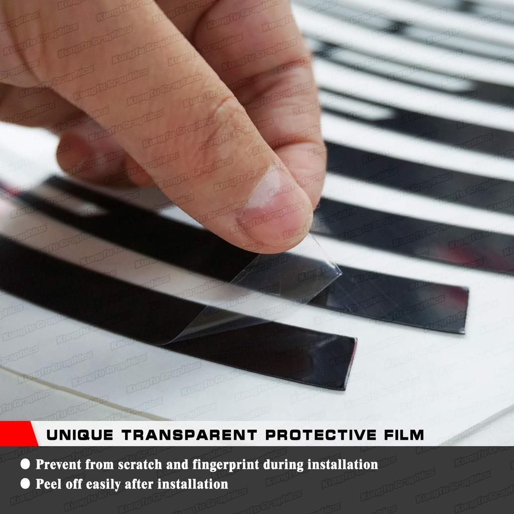 KUNGFU GRAPHICS Motorcycle Rim Stickers, Rim Stripes, Wheel Stickers (Yellow) for SUPERMOTO, Universal Fit, 17-inch