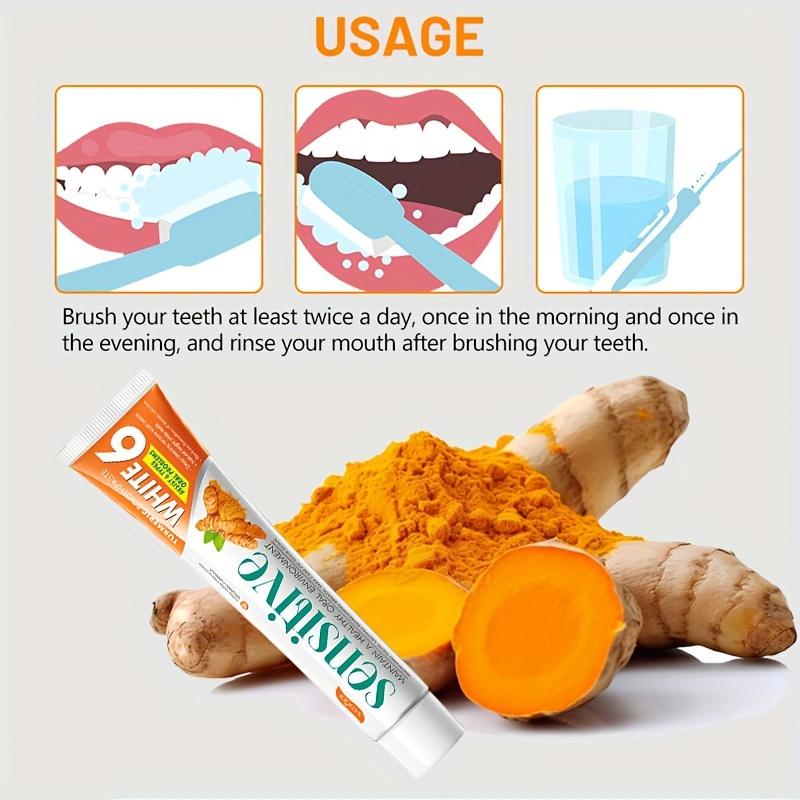 Turmeric Toothpaste - 1 Pack. Improves Breath, Deep Cleansing & Whitens Teeth, 100g Per Tube