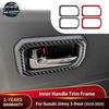 For Suzuki Jimny 2019‑2025 Carbon Fiber Inner Door Handle Frame Interior Pull Bowl Trim Car Styling Decoration Car Accessories