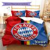 FC Bayern Munchen Custom Name Pattern Bedding,Quilt Set Quilt Cover Pillowcase Home Birthday Gift(1 * duvet cover + 2 * pillowcase, without core)