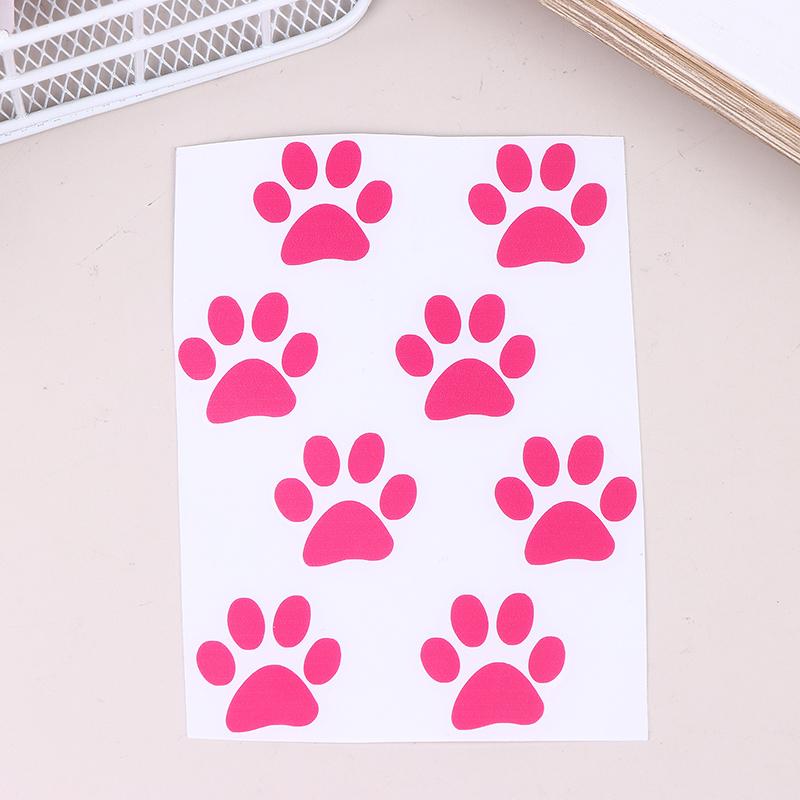 DIY Attractive Cat Paw Reflective Stick-ons for Bicycles, E-Bikes, MTB, Moto Helmets; Vinyl Adhesives for Bike Frames and Tubes