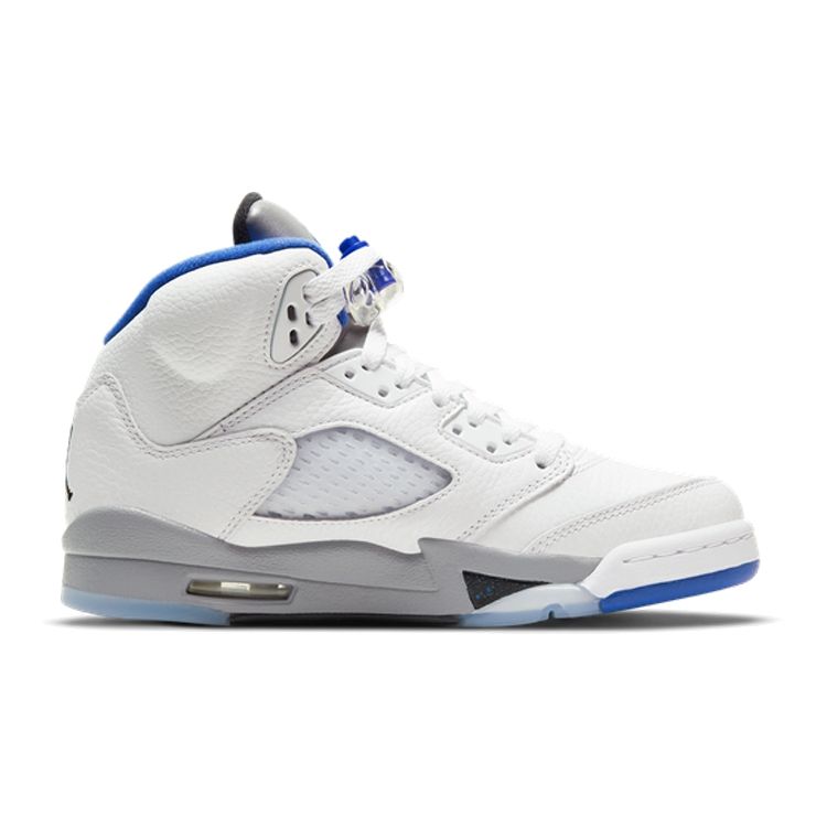 Air Jordan 5 Retro GS Stealth 2.0 Kids Sneakers White Black Hyper-Royal 440888-140