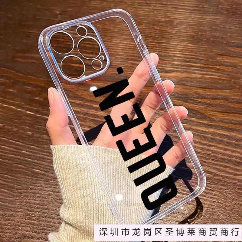 Queen English is suitable for iPhone 16/15 Pro Max cases, iPhone 12/11 Pro Max iPhone 13/14 Transparent 8
