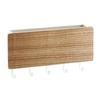 Hallway Wall Holder Wooden Punch   Multifunctional Key Holder for Bag Hat Scarf