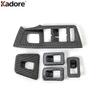 Car Door Armrest Window Lift Switch Button Panel Cover Trim For Volkswagen VW Tiguan 2017- Carbon Fiber Interior Accessories