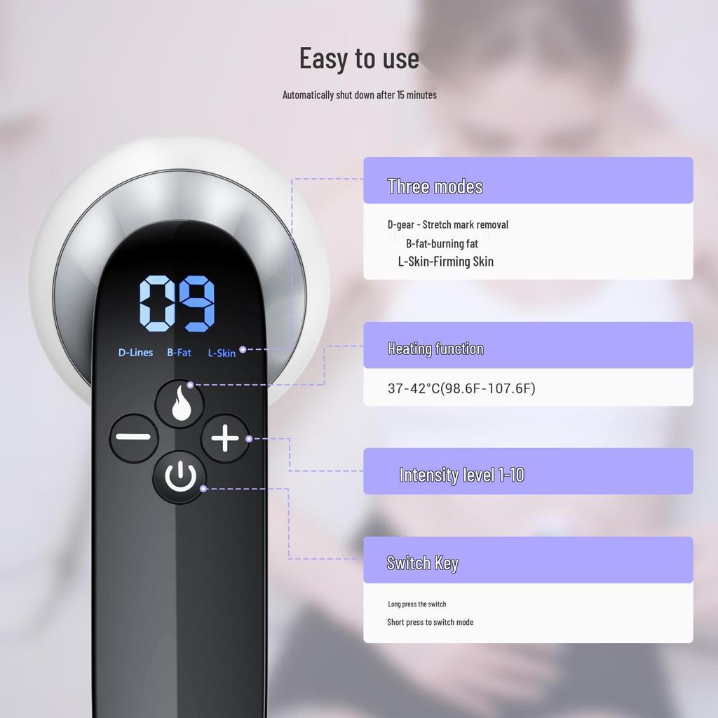 4-in-1 Skin Rejuvenation Device: Body Slimming, Infrared Fat Burning, Firming, Lifting & EMS Microcurrent RF Radiofrequency