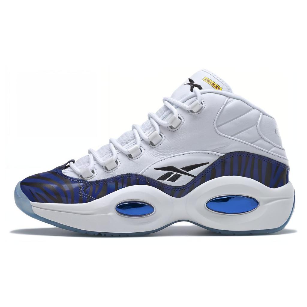 Panini x Reebok Question Mid Tiger Prizm Unisex Spor Ayakkabı Beyaz Ayakkabı-Beyaz Klasik-Kobalt HQ1097