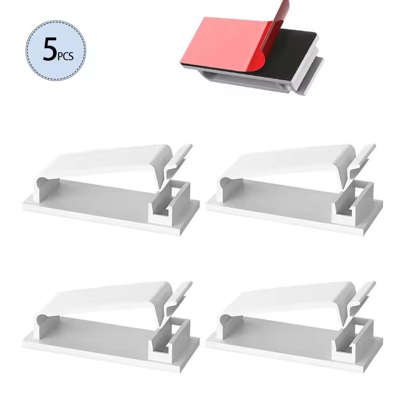 5/10/20 Pcs Self Adhesive Cable Management Clips Cable Organizers Wire Clips Cord Holder for TV PC under Desk Home Off