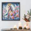 5D DIY Partial Special Shaped Diamond Drill Diamond Painting Kit Mary Jesus Decoration 30x30cm for Bedroom Classroom Living Room