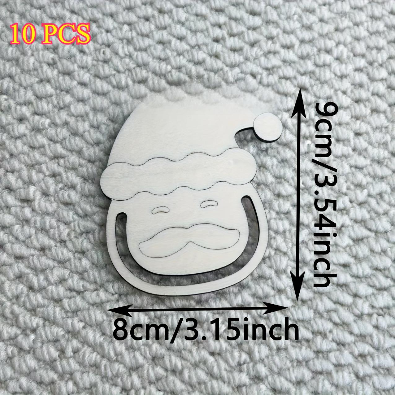 

8-piece set of handcrafted unfinished wooden Santa Claus figurines with perfect graffiti-style painting and decoration