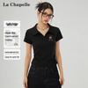 La Chapelle Women's Polo Collar Short Sleeve T-Shirt