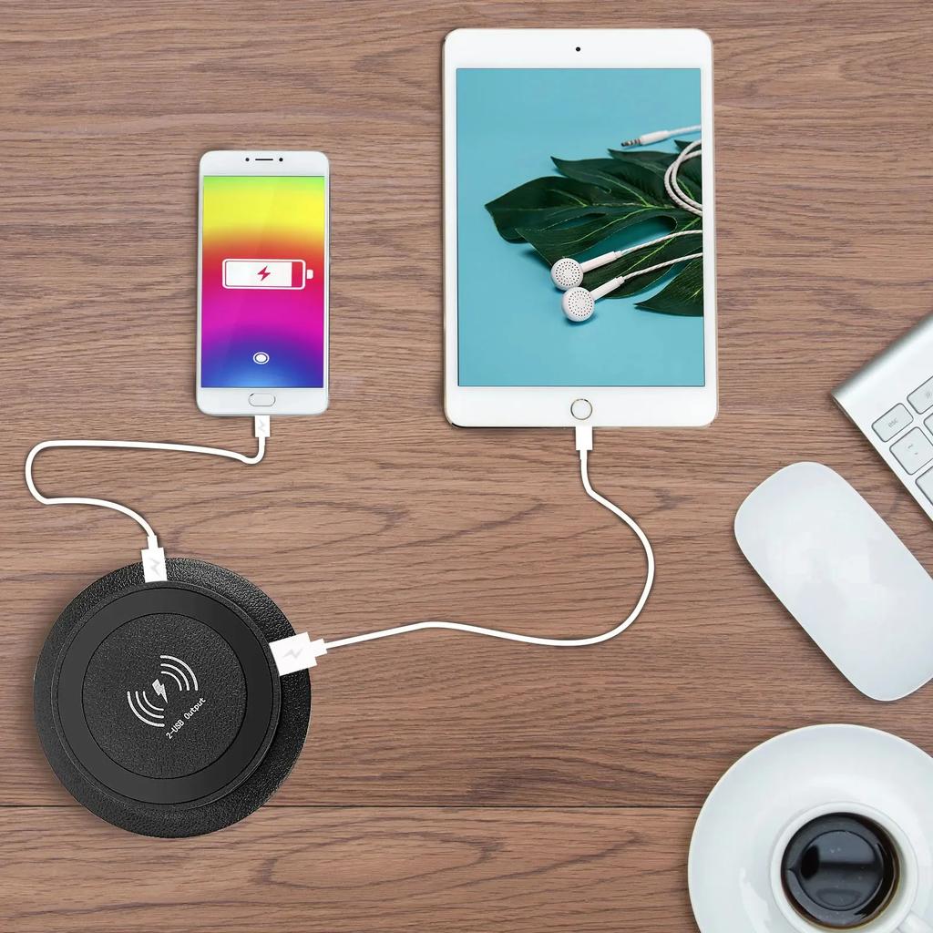 3 in 1 Wireless Charger Built in Type-C USB Ports Desktop Embedded Charging Station for iPhone 13 Xiaomi Airpods Mobile Phone