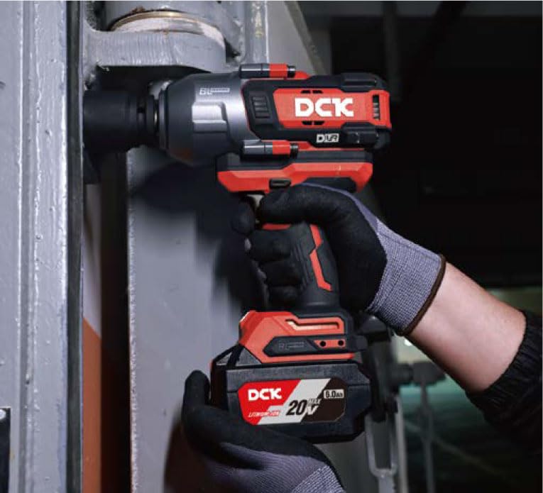 DCK 20V Impact Wrench Tightening Torque 1288 Loosening Torque 1700 19mm Square Brushless Body Only Sold KDPB1288(Z) N·m, N·m, (3/4") Drive, Motor,