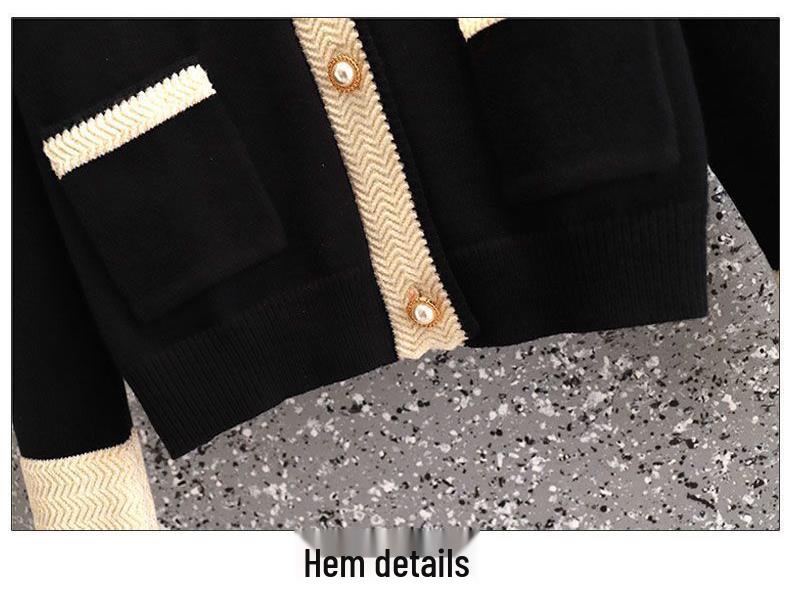 Plus Size Spring & Autumn Two-Piece Set for Middle-Aged & Elderly Women - Fragrant Style Long Sleeve Top & Wide-Leg Pants (Fits Up to 200 Jin)