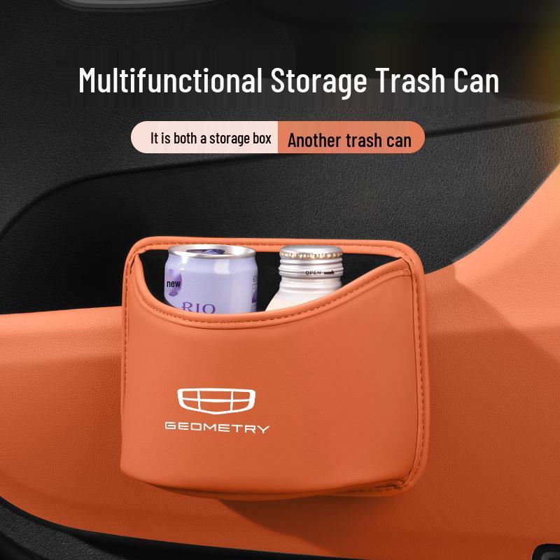 Geometric Car Trash Can & Storage Box: Multi-functional Interior Accessory