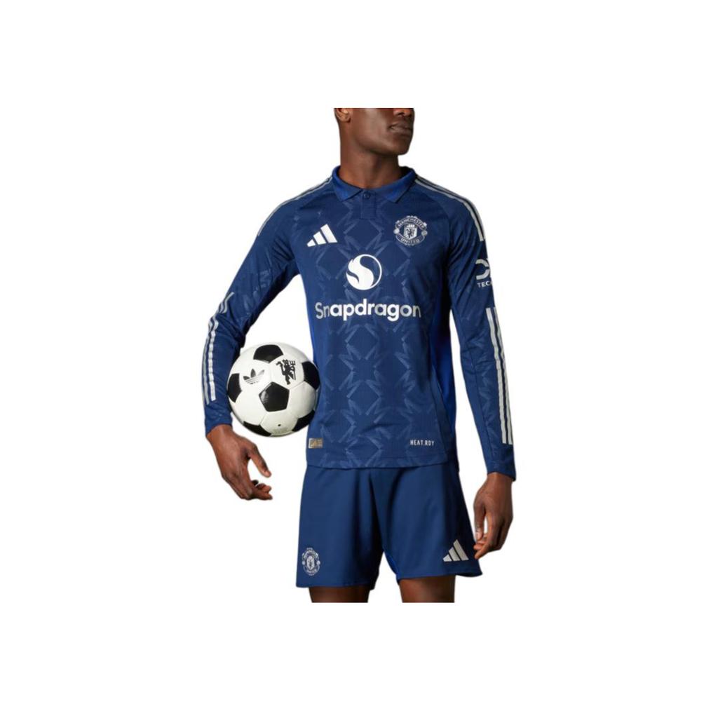 New Adidas Free Shipping With AdiClub Manchester United 24/25 Long Sleeve Away Authentic Jersey IT1982