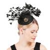 New Top Hat Linen Ladies Hat Feather Shape Bridal Top Hat Wedding Banquet Linen