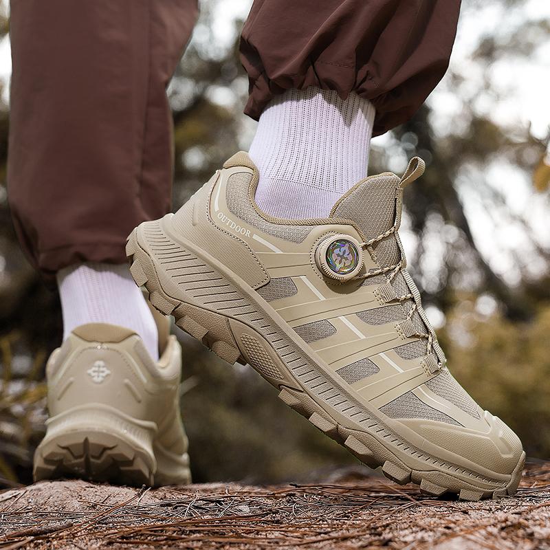 TUINANLE Mens Outdoor Hiking Non Slip Large Size Wide Walking Sneakers Rotating Button Casual Trainers