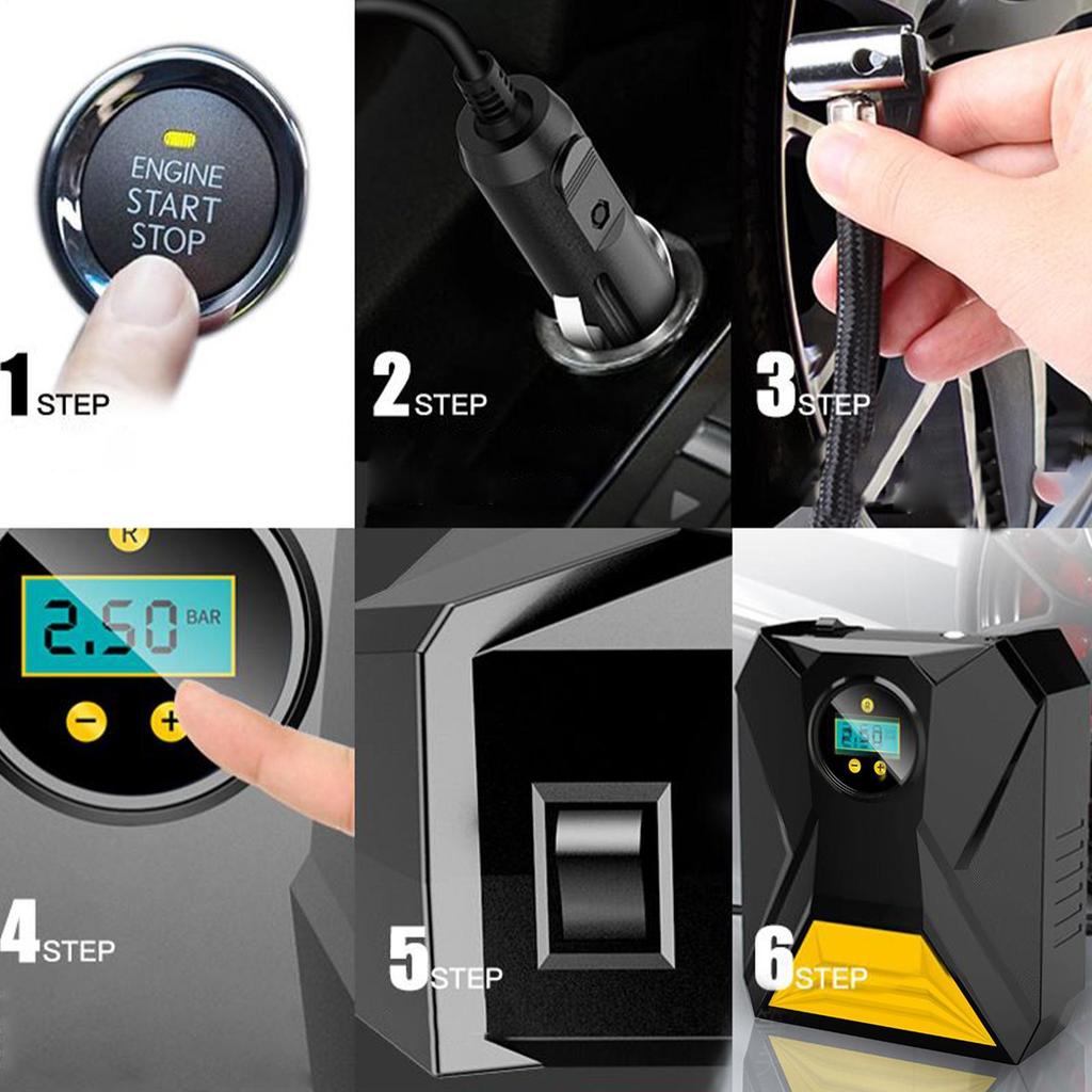 Tire Inflator Portable Air Compressor Cordless Air Pump 12v Electric Digital Display Pressure Gauge Cordless For Truck Car
