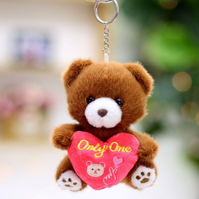 Cute Little Rabbit Pendant Plush Toy Teddy Bear Doll Bag Hanging Keychain Grab Machine Doll Goods
