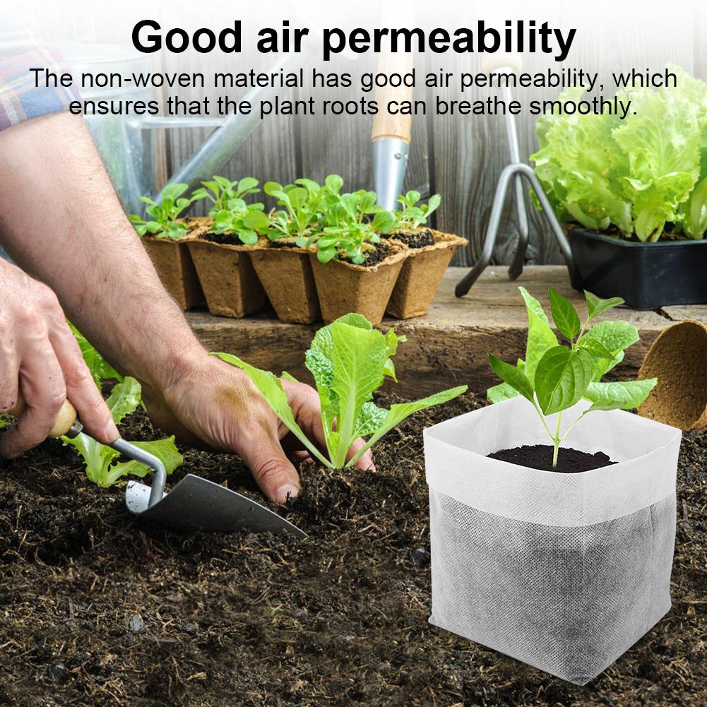 Biodegradable Seed Nursery Bags Breathable Garden Plants Grow Bags Plant Seeding Grow Bags Home Garden Greenhouse Supplies