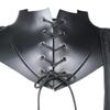 Mittelalterliches Steampunk-Schal Renaissance Einzelschulterumhang Kostüm Cosplay Halloween-Party Halbumhang Schwarz