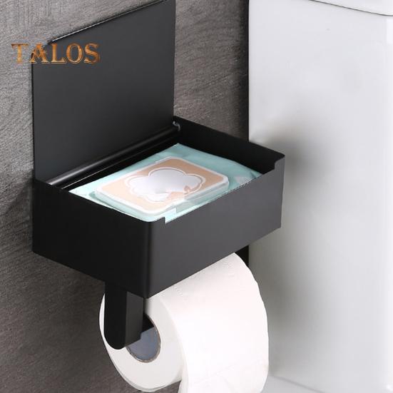 Tissue Rack Punch-Free Organization Stainless Steel Practical Toilet Mobile Phone Roll Holder Bathroom Supply