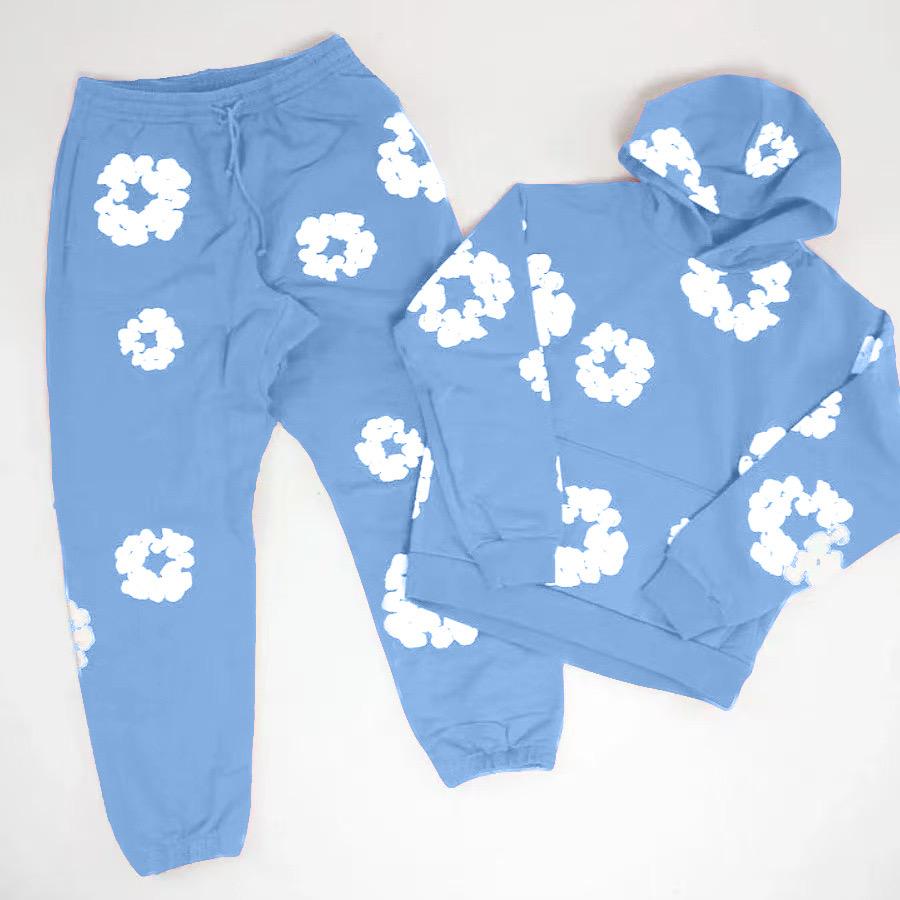 ZYLLO New Fashionable Foam Cotton Printed Hoodie, European and American High Quality Men's Sports Suit