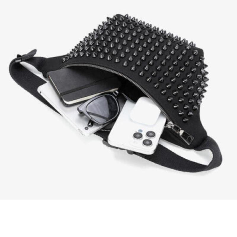 Fashion Niche Chest Bags Retro Personalized Crossbody Bags Advanced Rivet Canvas Bags Multifinonal Summer New Trend Waist Packs