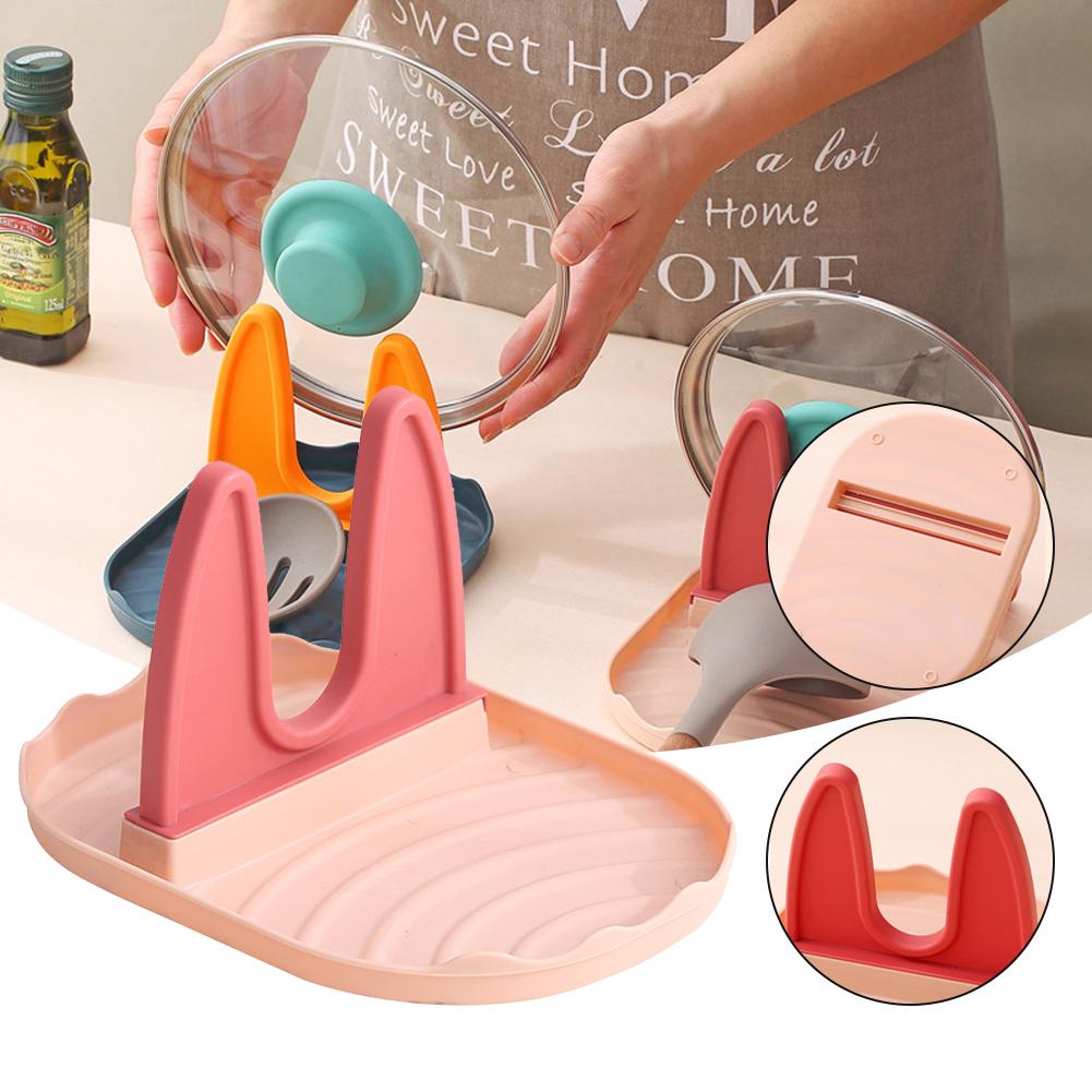 Multi-Functional Reversible Kitchen Shelf Pot Lid Holder Chopstick Storage Rack