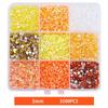Fluorescent AB Resin Flat-Back Rhinestones for Nail Art - Mixed Sizes