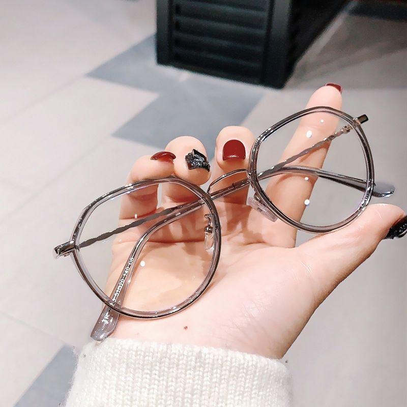 Lenses myopia glasses black frames Internet celebrities plain fashion no degree anti-blue flat glasses