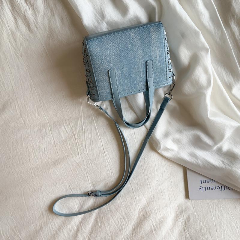 Denim Diamond Bucket Bag Women's 2025 New Fashion Versatile Premium Shoulder Crossbody Bag