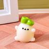 Cute Tiny Vegetables Resin Miniature Ornament Cartoon Scallion Figurine for DIY Dollhouse Fairy Garden Landscape Desk Office Decor
